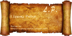 Lippay Petur névjegykártya